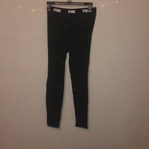 “Pink” black leggings